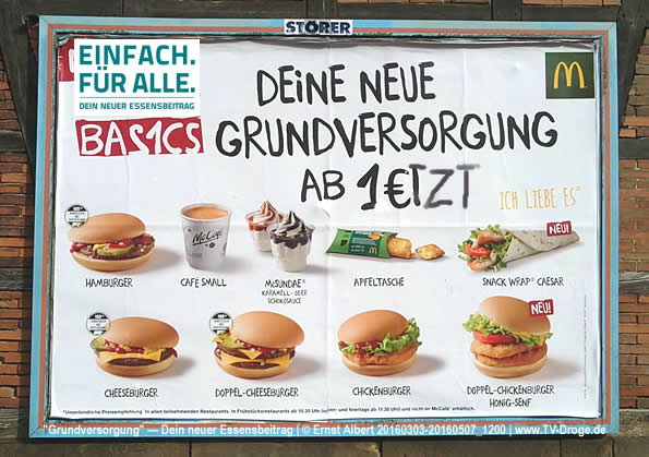 Grundversorgungs-Plakat (FastFood)