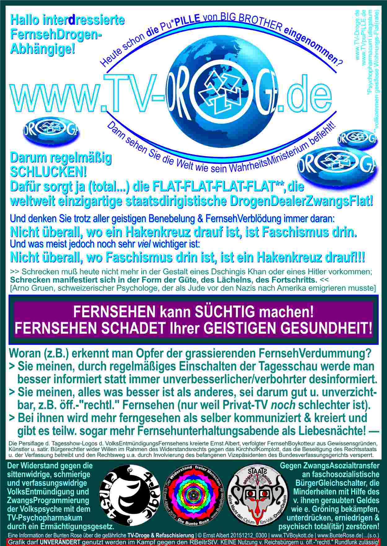 TV-Droge-Postkarte